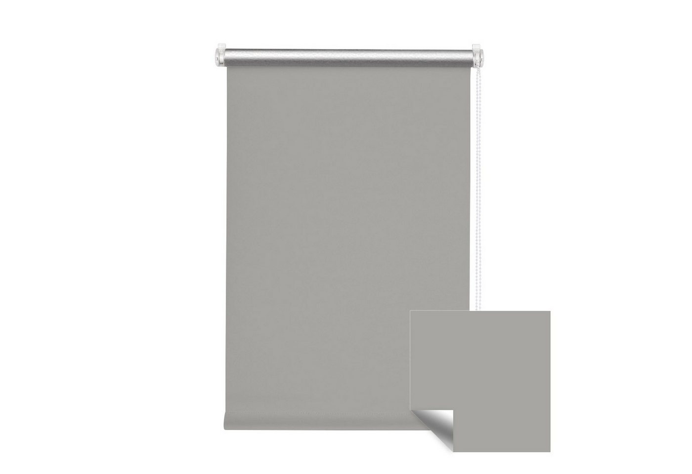 Verdunklungsrollo Klemmfix Tenebra Verdunkelungsrollo-Thermorollo, 40x120cm grau, Victoria M., blickdicht, ohne Bohren, in Führungsschienen, Klemmfix, Thermo – Isolierung, Mit Magnet Bild 3