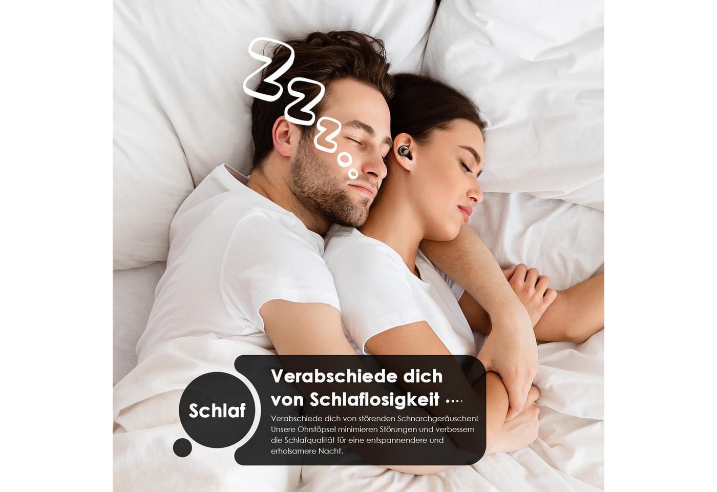 LuxusKollektion Gehörschutzstöpsel Ohrstöpsel Schlafen 45dB 4 Größen Schwarz Bild 5