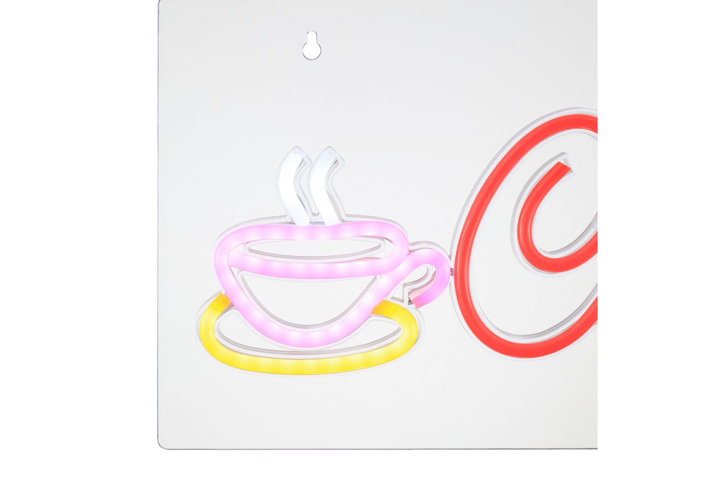 Lightbox Wandleuchte, Neon LED Wandleuchte Coffee, 42 x 22 cm, Kunststoff, transparent Bild 4