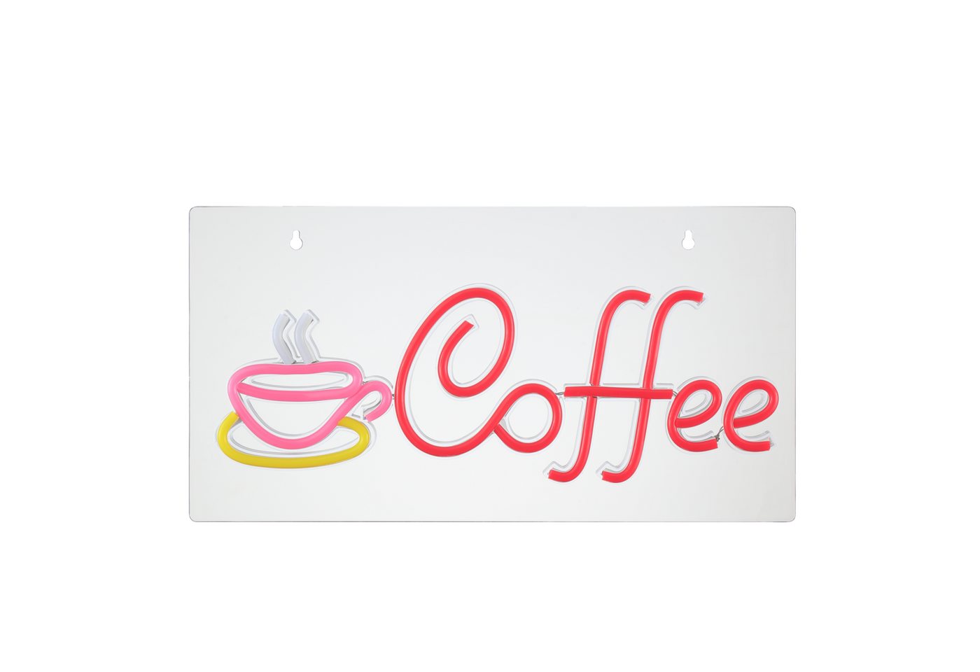 Lightbox Wandleuchte, Neon LED Wandleuchte Coffee, 42 x 22 cm, Kunststoff, transparent Bild 5