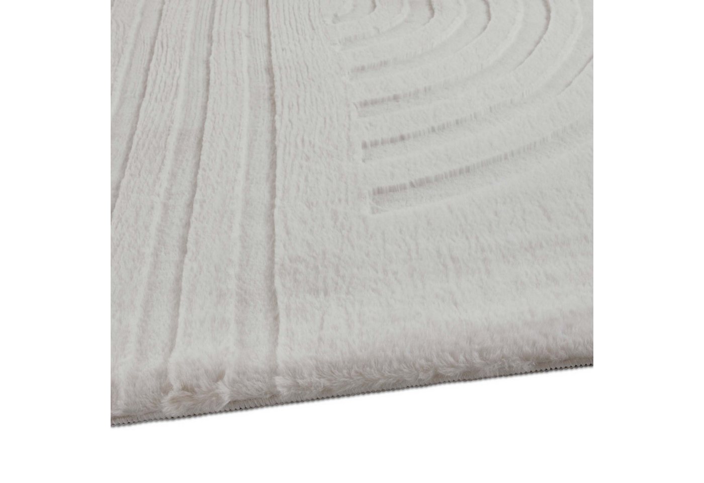 TaraCarpet Langflor-Teppich Tara Carpet Kodiak Twister Hasenfellteppich der Premiumklasse, rechteckig, Höhe: 25 mm, Wohnzimmer, Schlafzimmer, Esszimmer, Jugendzimmer creme 080x150 Bild 4