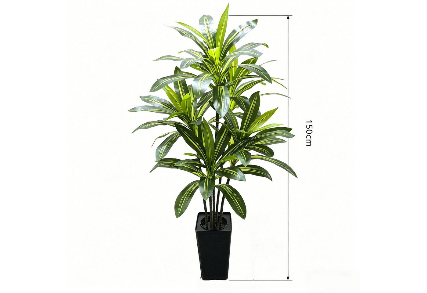 Kunstpflanze künstlicher Dracaena-Baum mit Topf, dekorative Kunstpflanze, GarveeMore Bild 4