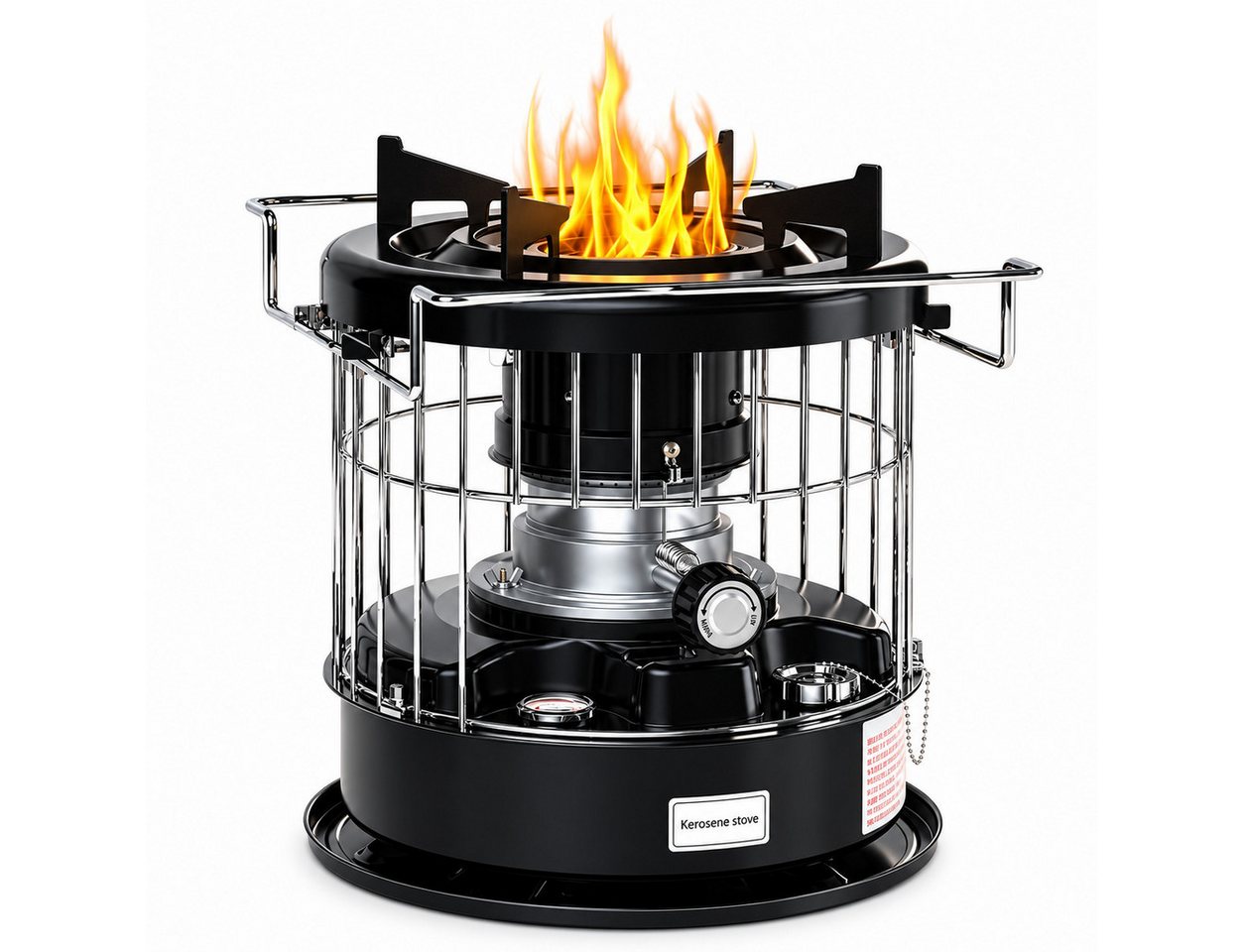 GLIESE Petroleumheizung – Brennstoffbetriebener Raumheizkörper R95, tragbar & Campingkocher, Ohne Strom, 2600 W, 12,5 h Laufzeit, Heizen & Kochen, 6,5 kg