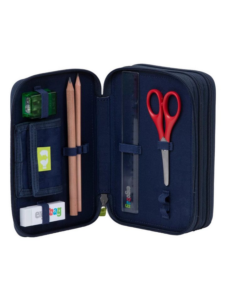 ergobag Federmäppchen Maxi Mäppchen, (1-tlg), mit Stiften befüllt