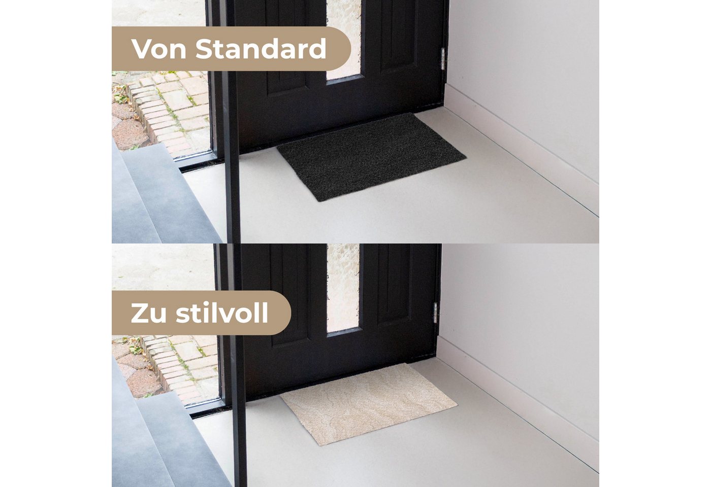 MuchoWow Fußmatte Marmor – Muster – Beige – Stein – Abstrakt, Rechteckig, innen Schmutzfangmatte, Tür, Schmutzfänger Flur, Teppich 60x40 cm Bild 3