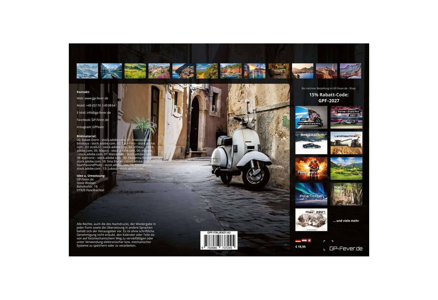 Wandkalender Italien - La Dolce Vita - 2027 - Kalender DIN A3 Bild 2