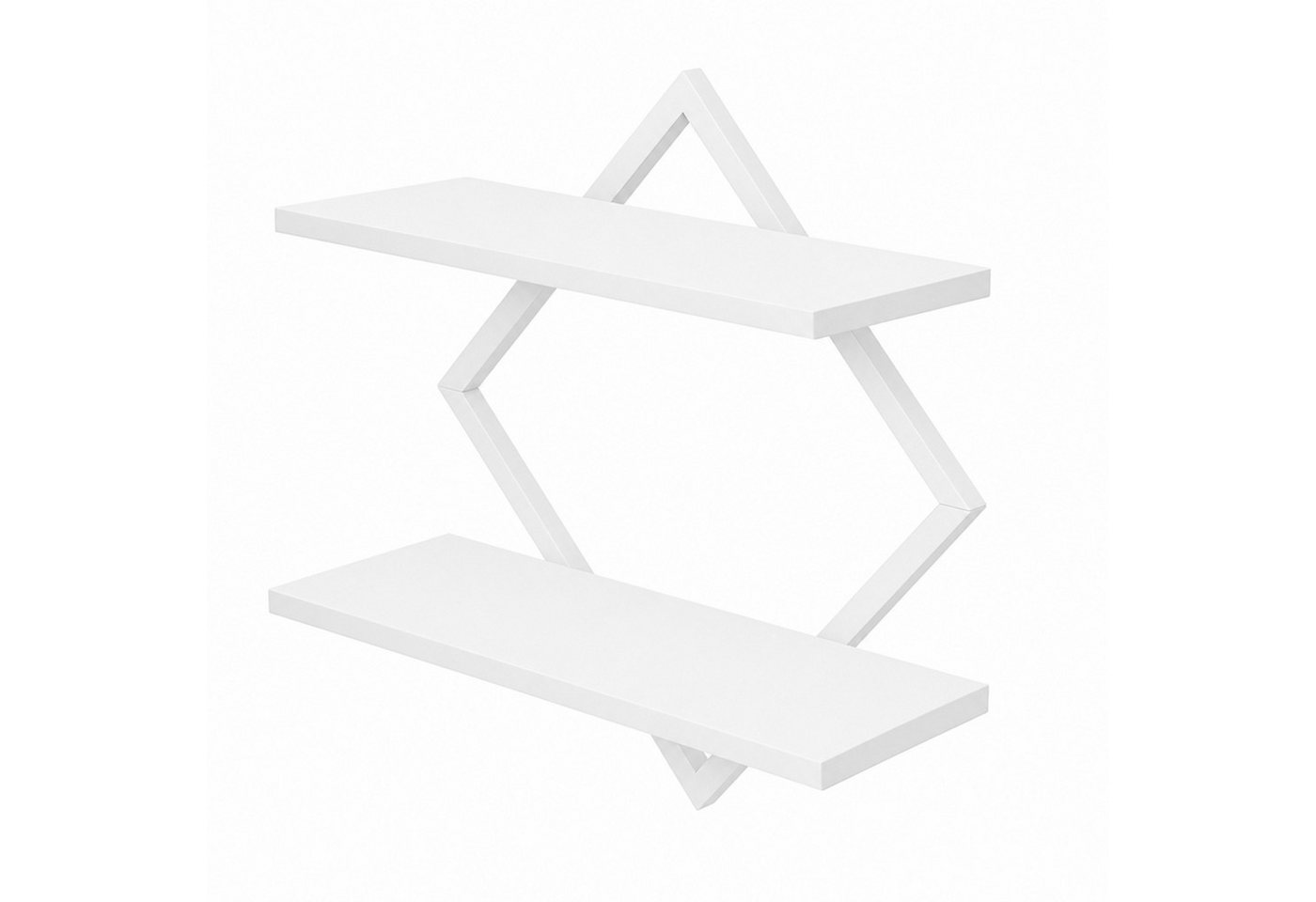 JEOBEST Wandboard Schweberegal,Regalbrett,Dekorativ Regale, 2-stöckige Hängeregale, (2-tlg., 38 cm) Holz und Metall, für Wohnzimmer, Küche Bild 4