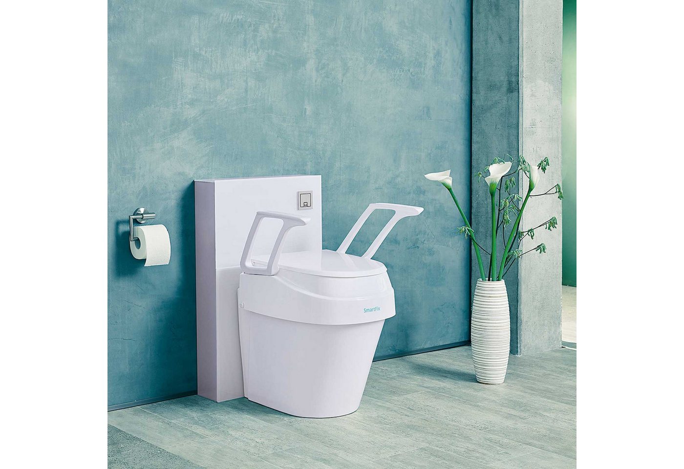 Dietz Toilettensitzerhöhung DIETZ SmartFix Toilettensitzerhöhung mit Armlehnen, 8 cm, Erhöhung 8/12/15 cm, mit Armlehnen, Belastbarkeit 120 kg Bild 3