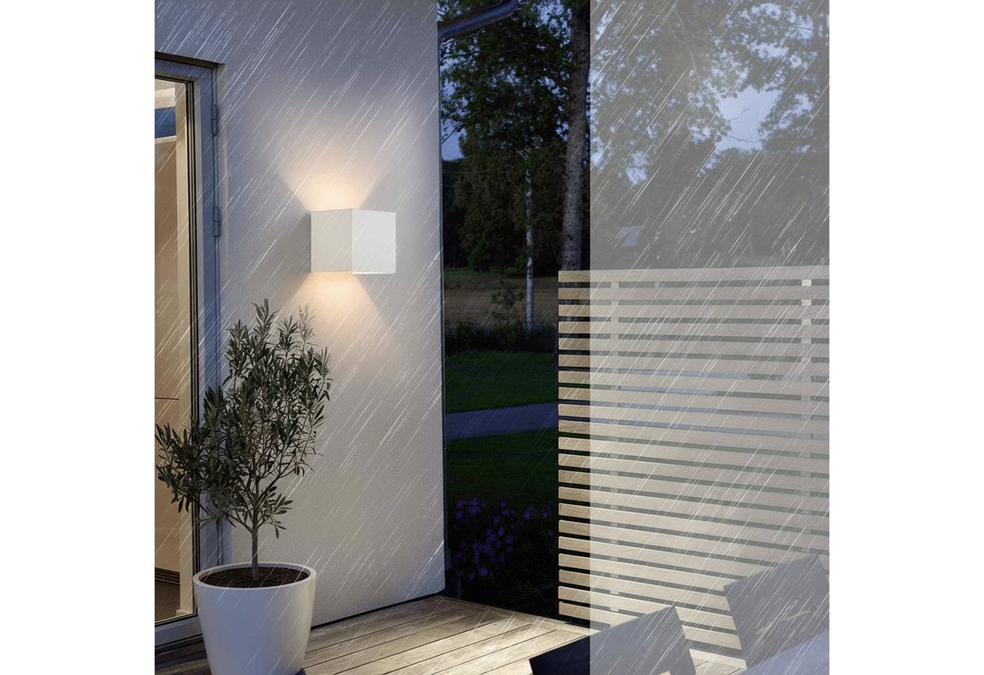 Nettlife LED Wandleuchte Innen Außen Modern Up Down Strahl G9 Außenwandlampe Schwarz/Grau, LED fest integriert, Warmweiß, für Flur Schlafzimmer Garten Treppenhaus Terrasse Bild 4