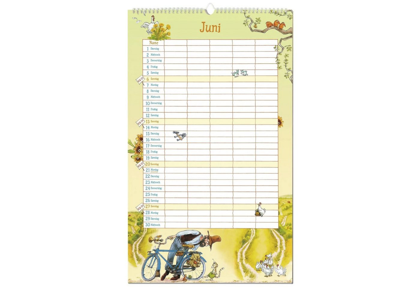 Oetinger Wandkalender Pettersson und Findus. Familienkalender 2027
