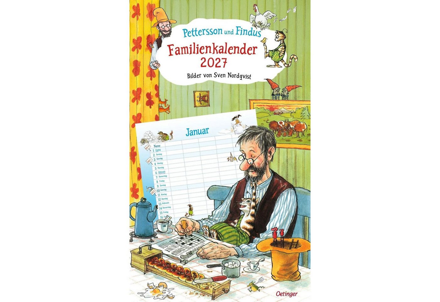 Oetinger Wandkalender Pettersson und Findus. Familienkalender 2027 Bild 3