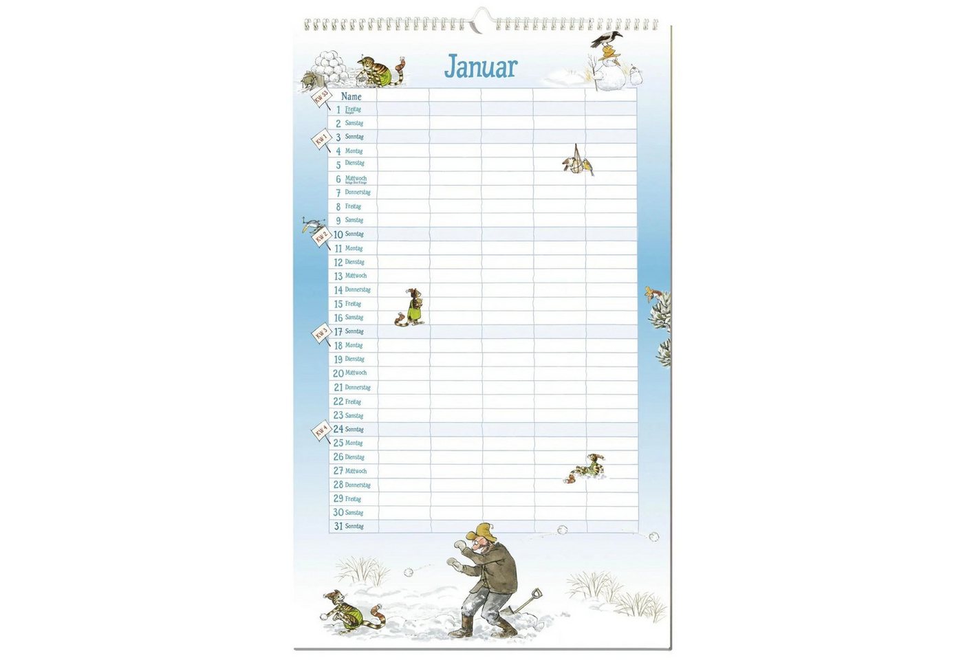 Oetinger Wandkalender Pettersson und Findus. Familienkalender 2027 Bild 4