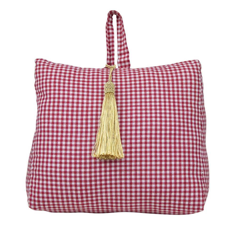 MarieAnn No.25 Türstopper Türstopper Sandsack Türhalter Vichy Karo Rot Weiß 1 kg Bild 2
