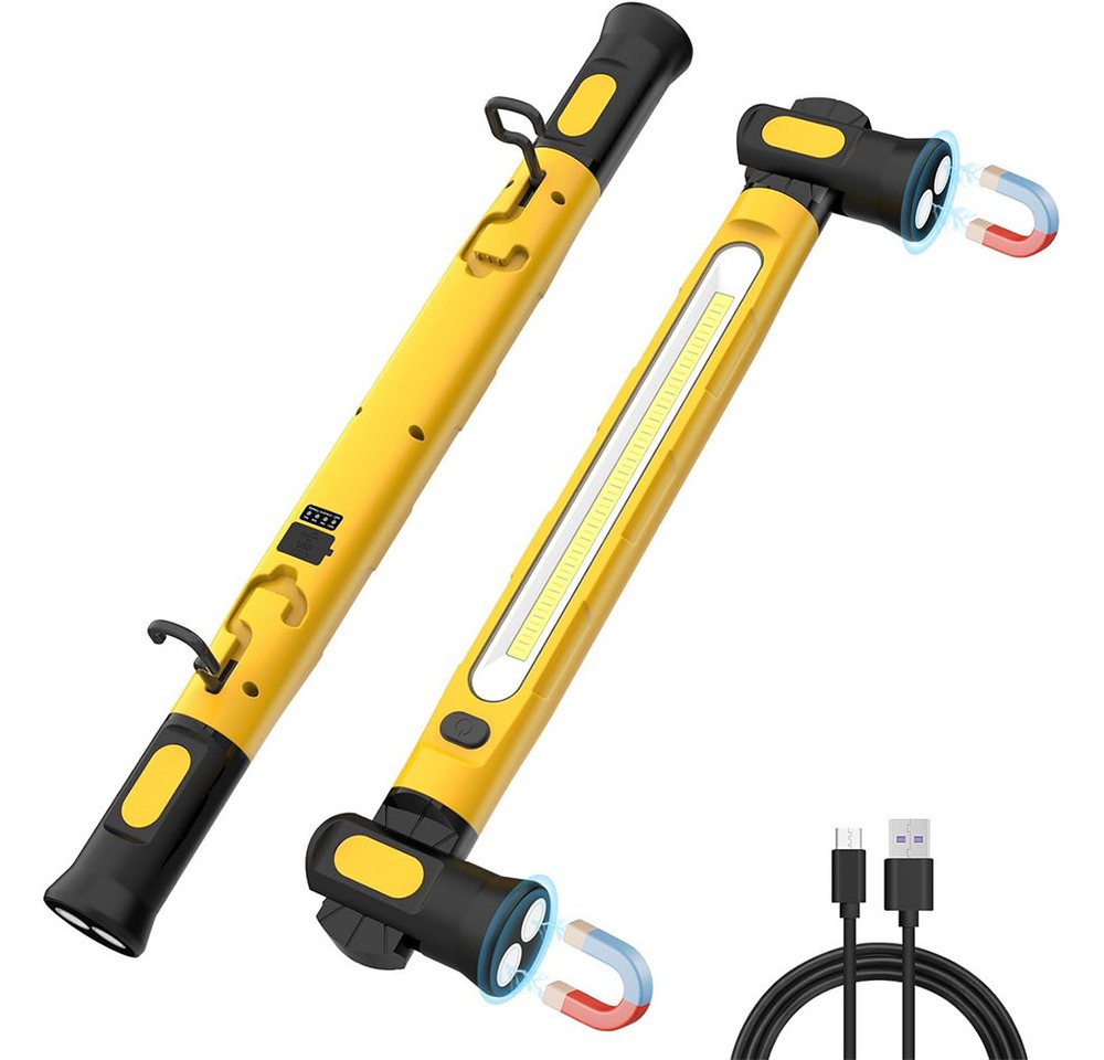 AFKSMILE LED Arbeitsleuchte LED Arbeitsleuchte mit Magnet & Haken, Werkstattlampe 3000LM, IP54 Wasserdicht für Auto-Reparatur, Camping, Baustelle, Garage Bild 4