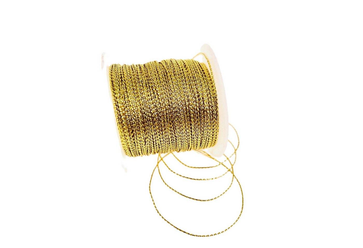 Deko AS Dekoband Dekokordel Collier-Cord - gold - 1mm Ø - 100m - 8022-1-100-19