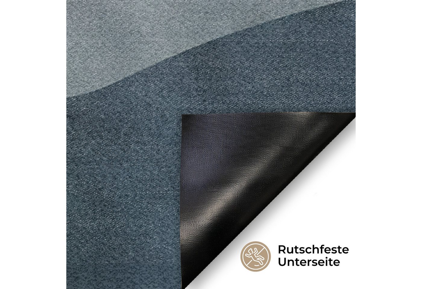 MuchoWow Fußmatte Abstrakt - Wellen - Blau, Rechteckig, innen Schmutzfangmatte, Tür, Schmutzfänger Flur, Teppich 60x40 cm