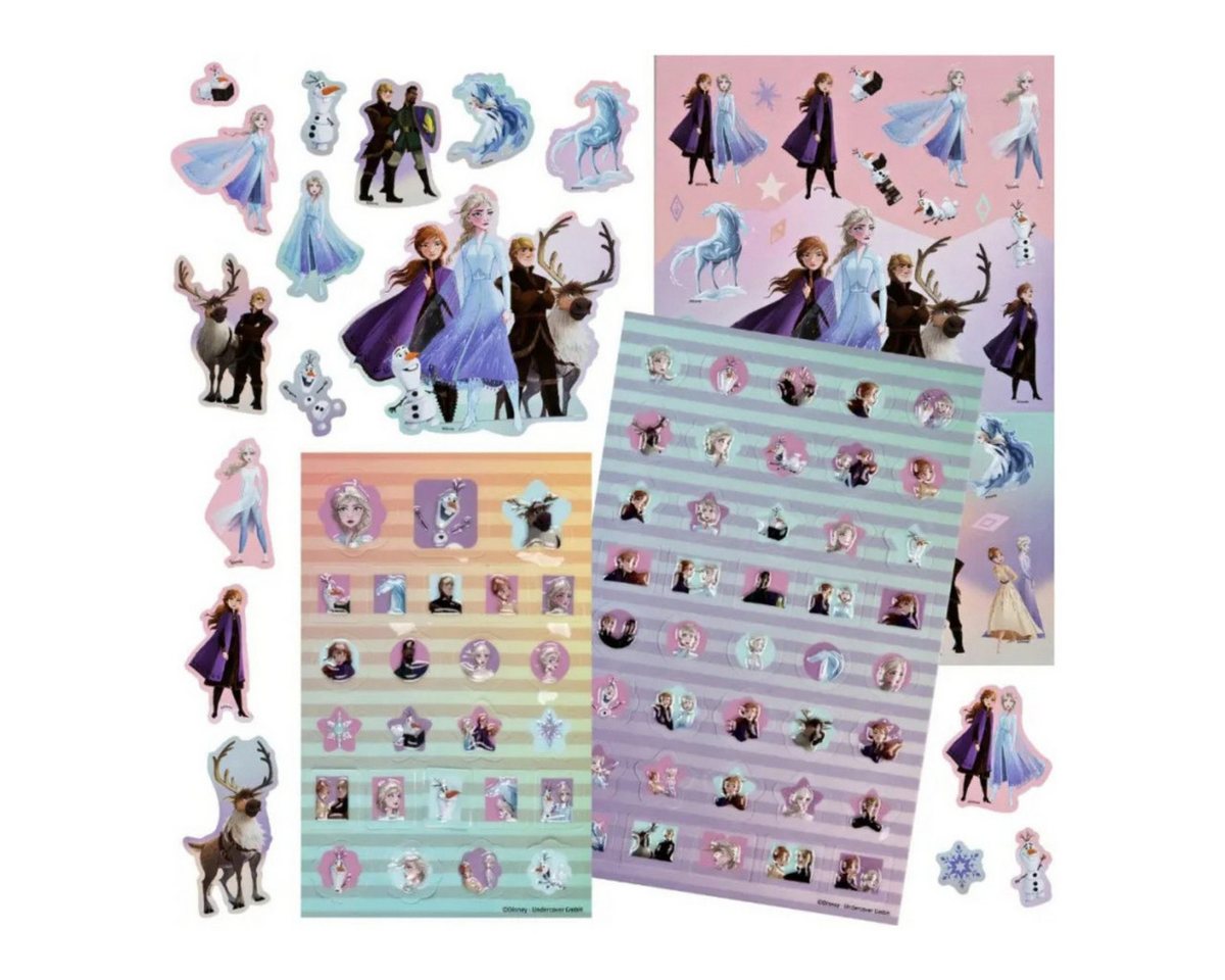 Disney Frozen Aufkleber Sticker Set 500 Stück Aufkleber Mehrfarbig Basteln Dekoration Schule, (Packung, 500tlg) Bild 2