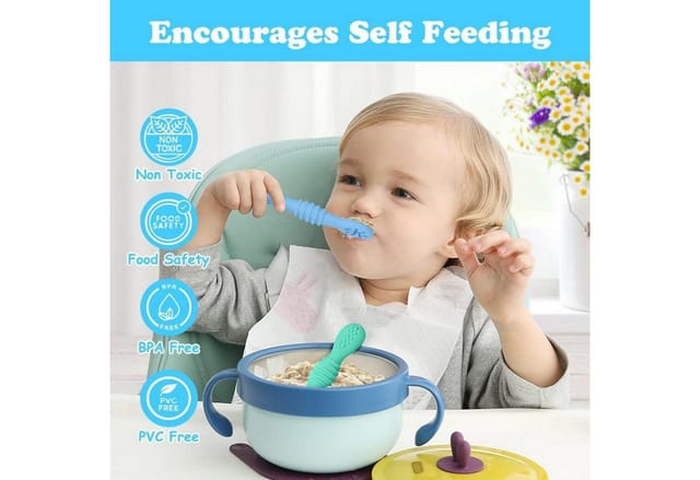 LuxusKollektion Kinderbesteck Lernlöffel Baby Silikon Esslöffel BPAfrei 4 6 4pcs Mehrfarbigstil 5