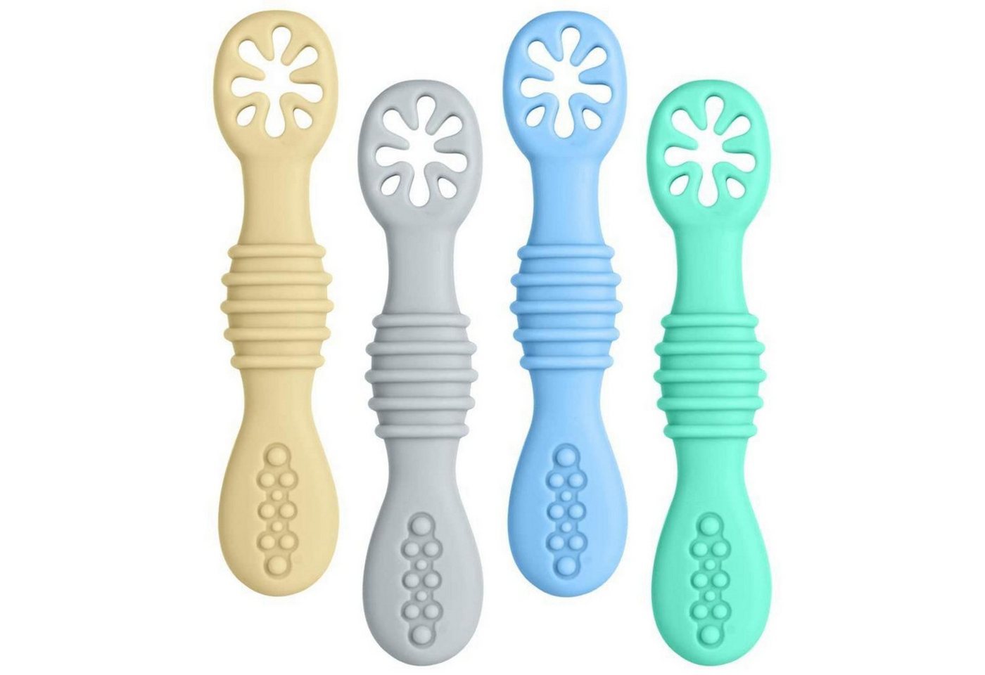LuxusKollektion Kinderbesteck Lernlöffel Baby Silikon Esslöffel BPAfrei 4 6 4pcs Mehrfarbigstil 5 Bild 2