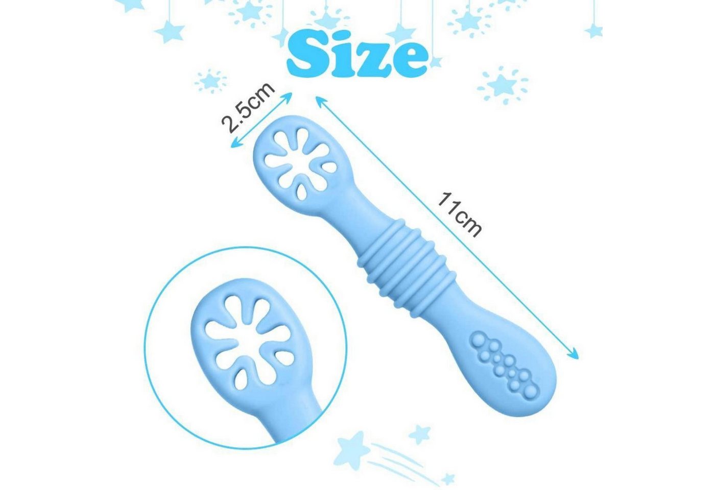 LuxusKollektion Kinderbesteck Lernlöffel Baby Silikon Esslöffel BPAfrei 4 6 4pcs Mehrfarbigstil 5 Bild 4