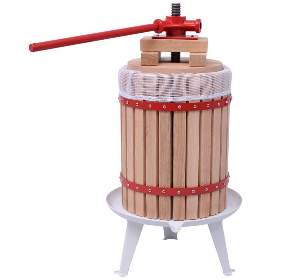 vidaXL Obstpresse 2-tlg. Obst- & Weinpresse und Mühle-Set, Holz Bild 4