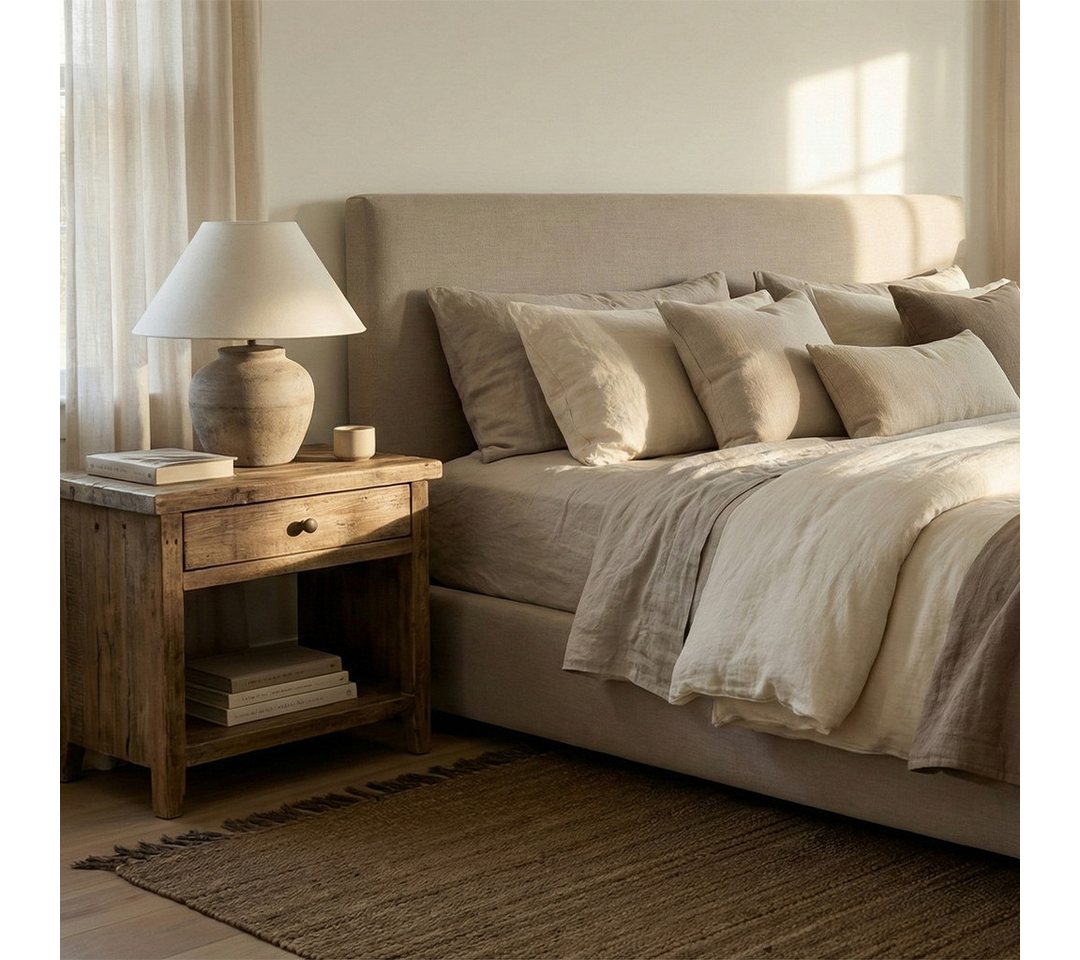 Elegant Floors Teppich Chindi Taupe, rechteckig, Höhe: 9 mm, handgewebt, Rechteckig, Höhe: 9 mm, Weiche Haptik, pflegeleicht und für Fußbodenheizung geeignet