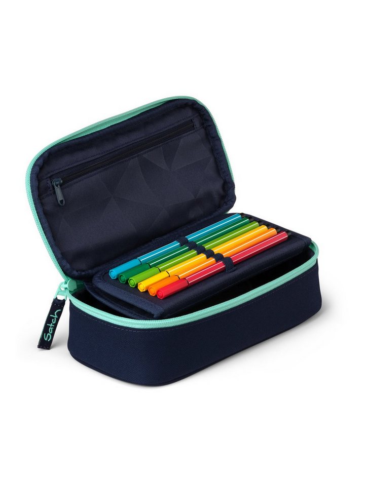 Satch Federmäppchen Schlamperbox, (1-tlg), inklusive Geodreieck und Stundenplan Bild 3