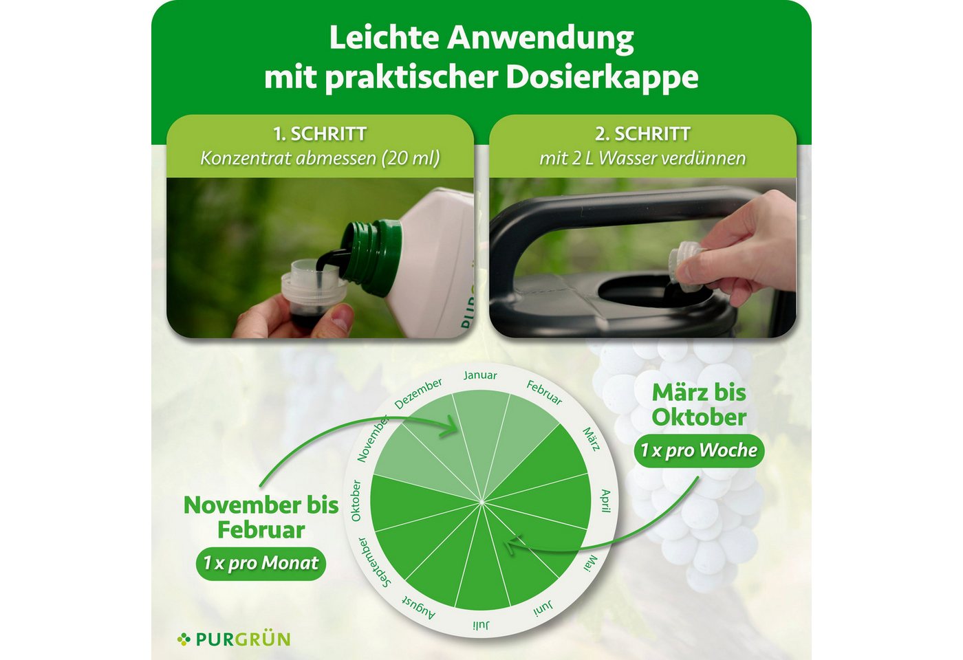 Purgrün Gemüsedünger Bio Avocado Dünger, NPK 4+1+7, Algenextrakt, 1 Liter, Flüssigdünger, 1-St., 1 Liter