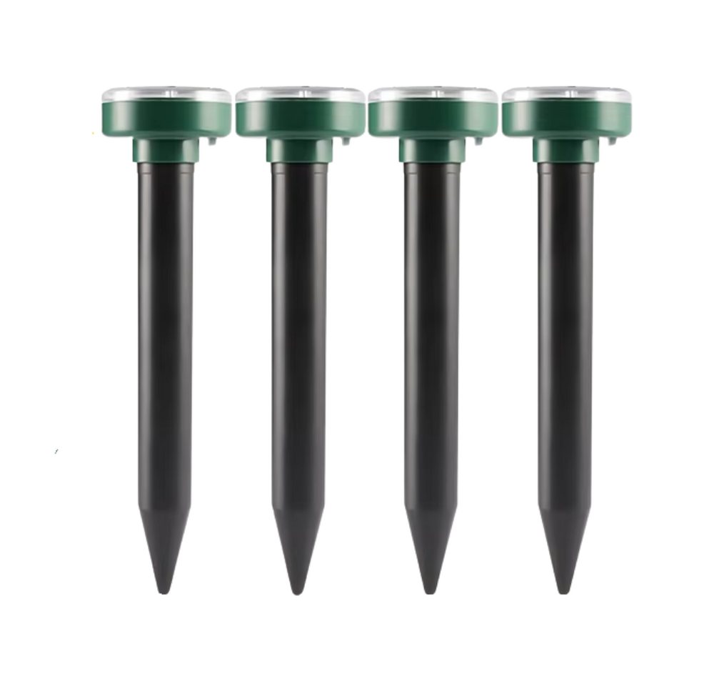 Athlix Ultraschall-Tierabwehr Solar Ultraschall Schädlings- & Tiervertreiber Outdoor 4er Pack, 4-tlg., Speziell für die ganzjährige Nutzung im Außenbereich konzipiert