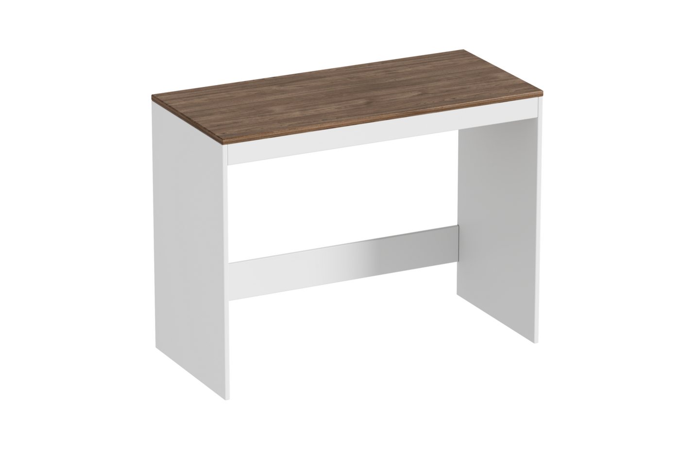 PEALOV Waschmaschinenumbauschrank mit Arbeitsplatte – Überbauschrank für Waschmaschine und Trockner (1-St) Weiß mit Walnussholz-Optik, 128 × 60 × 97 cm Bild 5