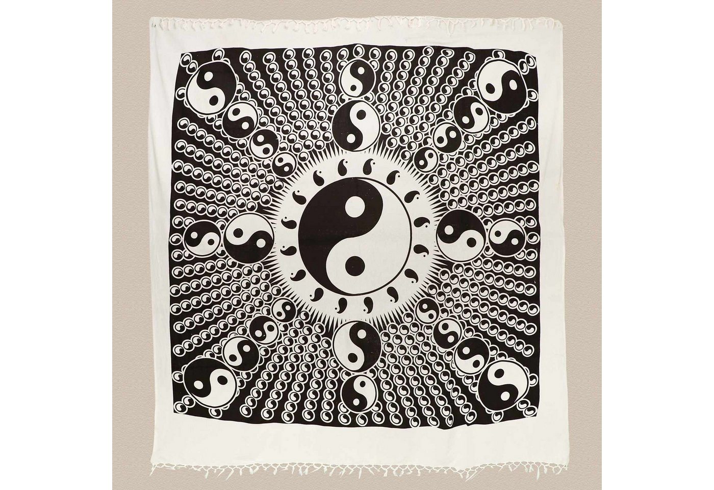 KUNST UND MAGIE Wandteppich Ying& Yang Dekotuch Große Tagesdecke Wandbehang Tuch ca. 210 x 240cm Bild 4