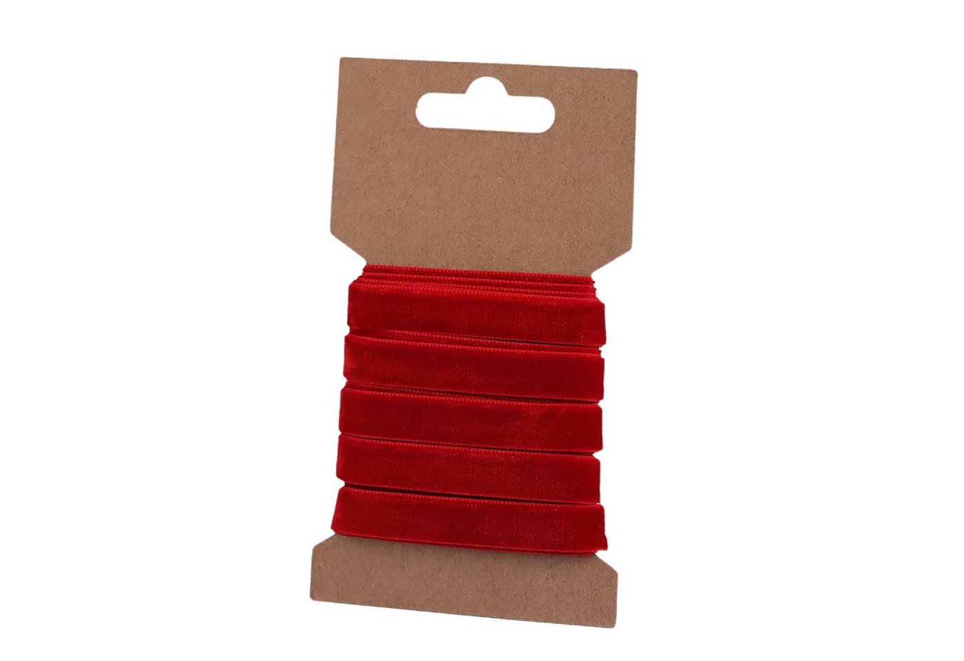 maDDma Samtband Samtband Zierband 3m Borte Dekoband 9mm breit, rot Bild 4