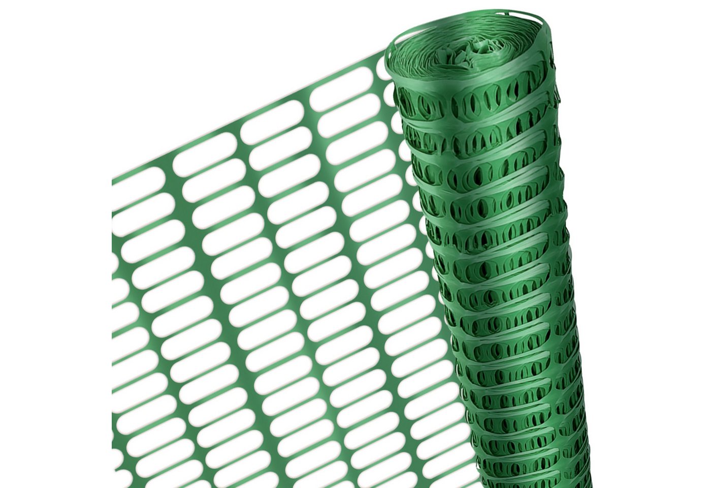 Clanmacy Hühnerzaun Absperrzaun Bauzaun Warnzaun Schutznetz aus PE Kunststoff Weidezaun, (1x50m (HxL), 100x26mm Masche, 80g), witterungsbeständig, UV-Schutz, verrottungsfest Bild 3