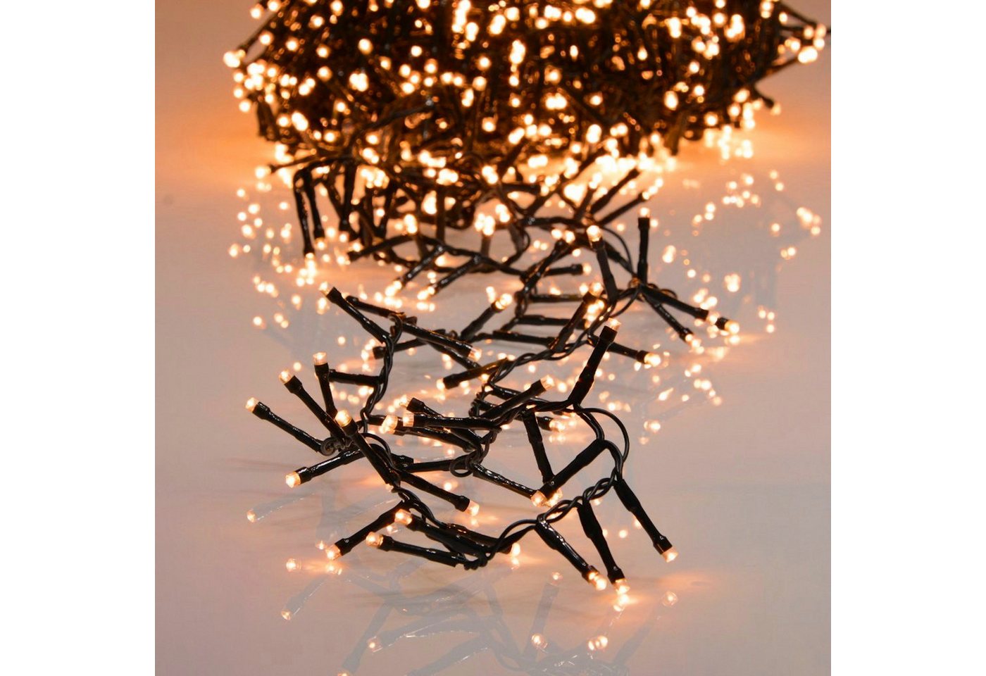 INtrenDU LED-Lichterkette Lichterkette EXTRA warmeiß 700LED 14m, mit itegriertem Timer, Beleuchtungsprogrammen und Memoryfunktion Bild 3
