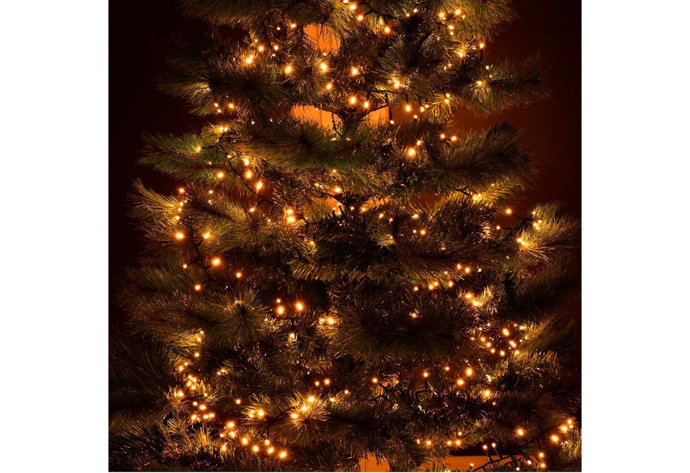 INtrenDU LED-Lichterkette Lichterkette EXTRA warmeiß 700LED 14m, mit itegriertem Timer, Beleuchtungsprogrammen und Memoryfunktion Bild 4