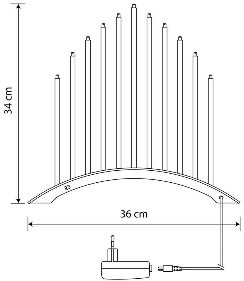 MeLiTec Fensterleuchter SL20-1, warmweiß, LED, Lichterbogen, Schwibbogen, Advent, Weihnachtsleuchter, Stimmungsleuchte, Brücke, Weiß, XMAS