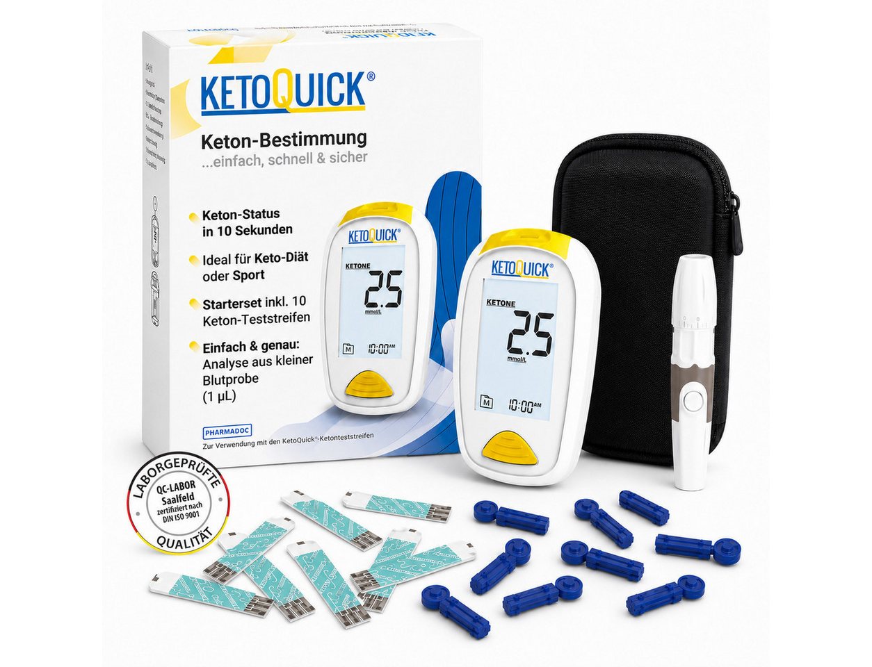 KetoQuick Keton-Messgerät Starterset mit 10 Teststreifen Bild 4