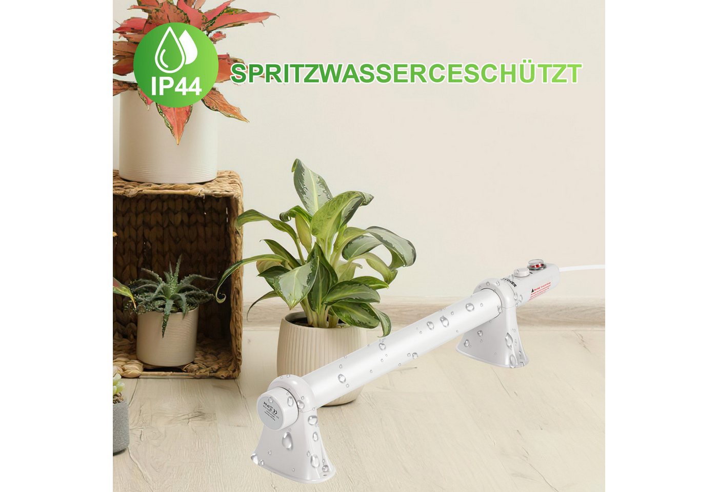 Clanmacy Heizgerät Gewächshausheizung Elektrische Stabheizung Gardineer Heizrohr 120W, 120 W Bild 4