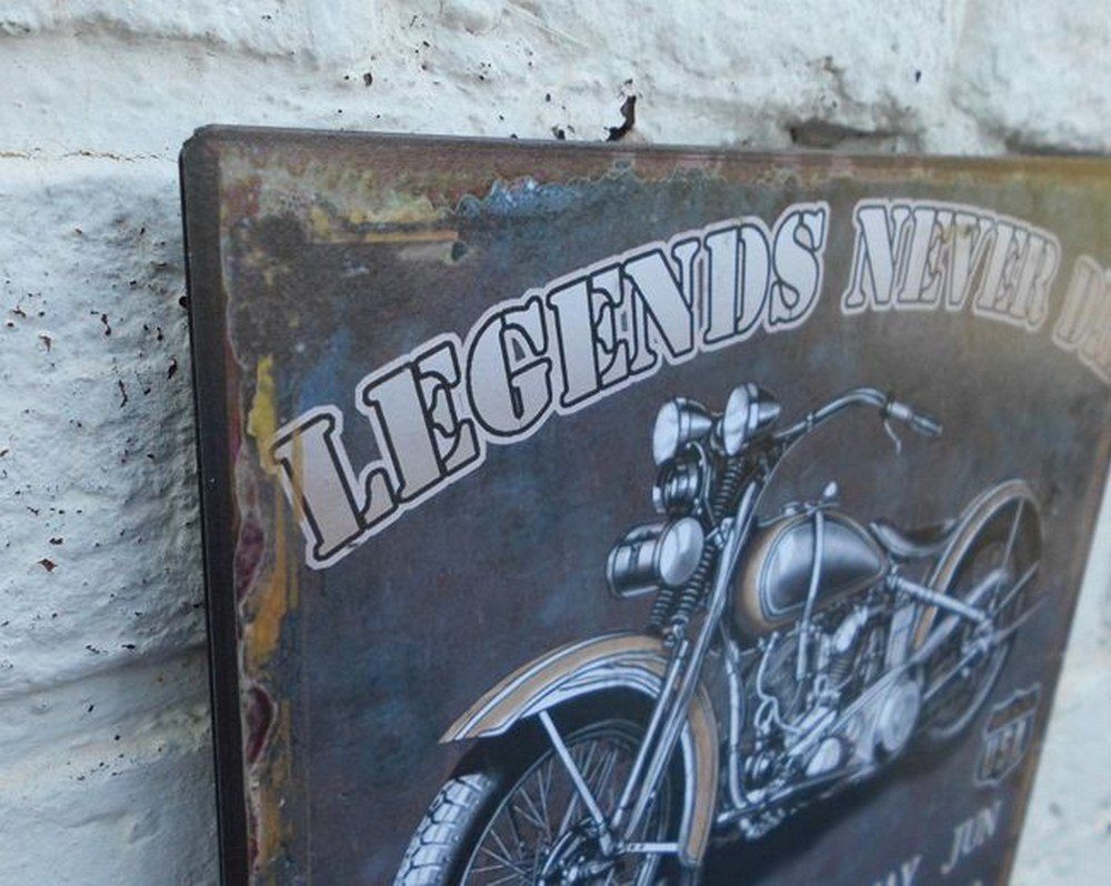 Deko-Impression ewige Kalender Ewiger Kalender Biker Classic - legends never die - HD 40 x 25 cm Bild 2