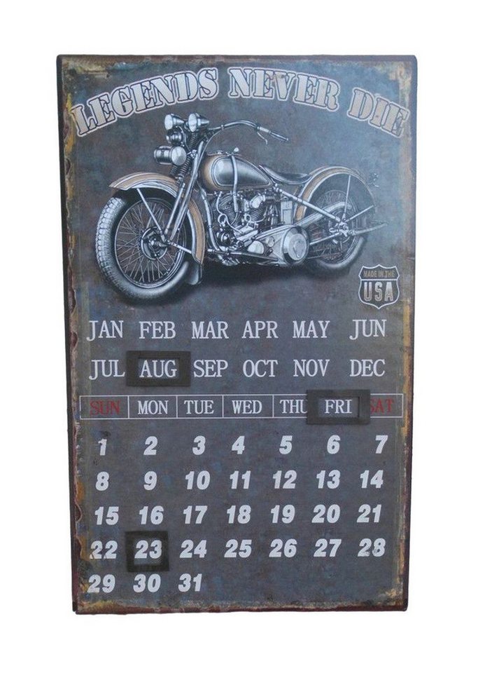 Deko-Impression ewige Kalender Ewiger Kalender Biker Classic - legends never die - HD 40 x 25 cm Bild 4