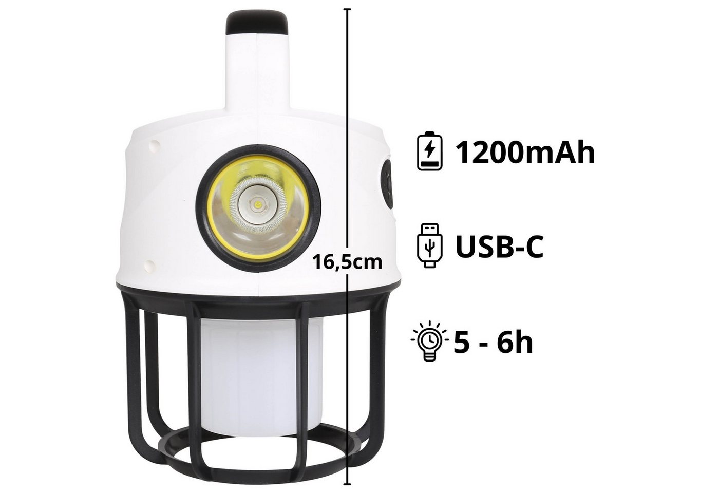 Sarcia.eu LED Laterne LED Campinglampe mit Akku, dimmbar, mit Stroboskopfunktion Bild 2