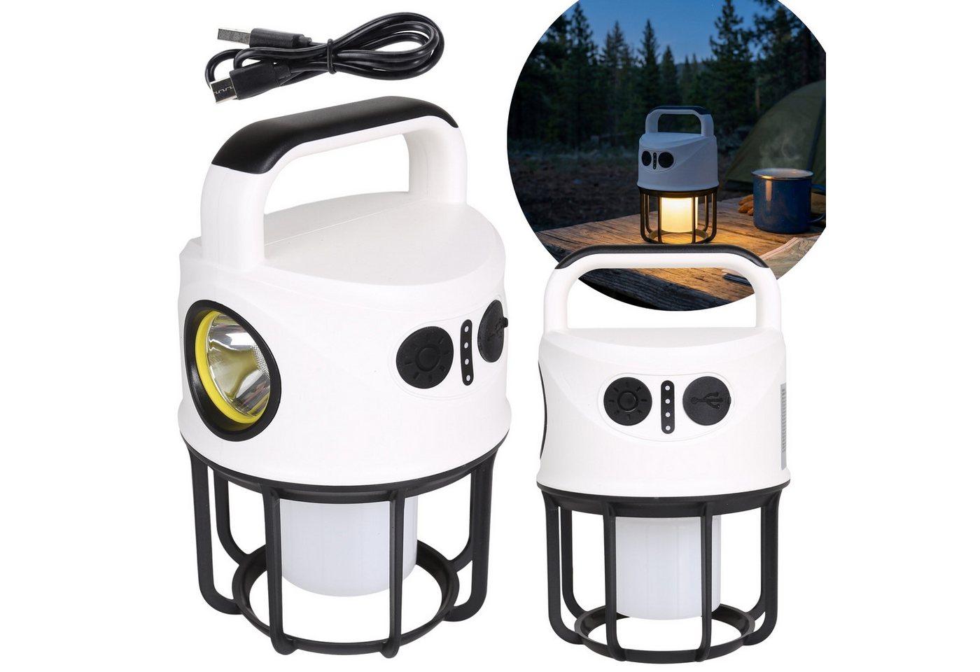 Sarcia.eu LED Laterne LED Campinglampe mit Akku, dimmbar, mit Stroboskopfunktion Bild 4