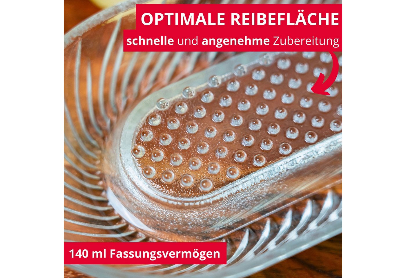 WESTMARK Multireibe / Apfelreibe und Sparschäler, 2-tlg. Set, Glas, Edelstahl, Stahl Bild 3