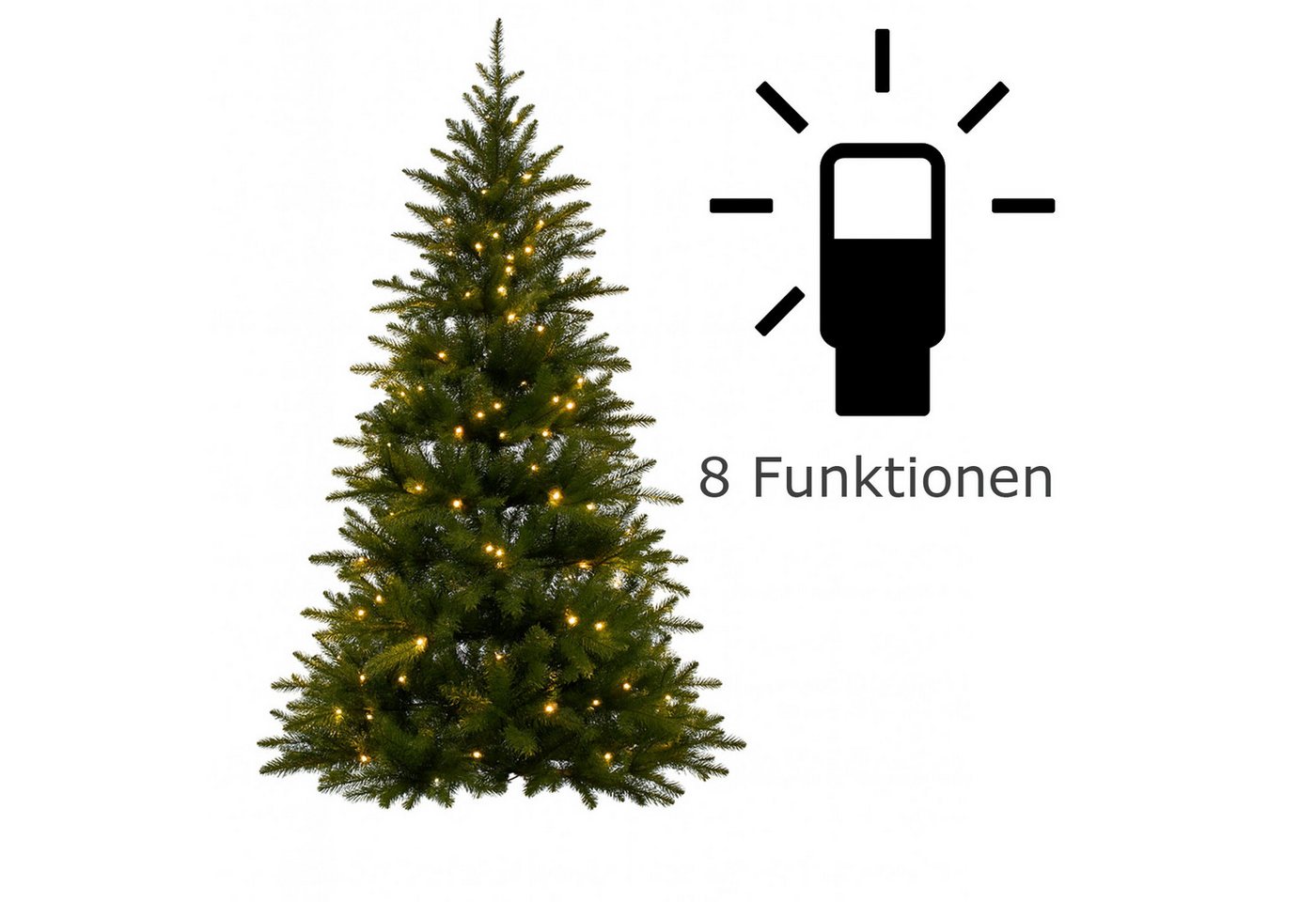 MARELIDA LED-Lichterkette Weihnachten 300 bernstein LED 8 Funktionen 16m für Außen, 300-flammig Bild 3