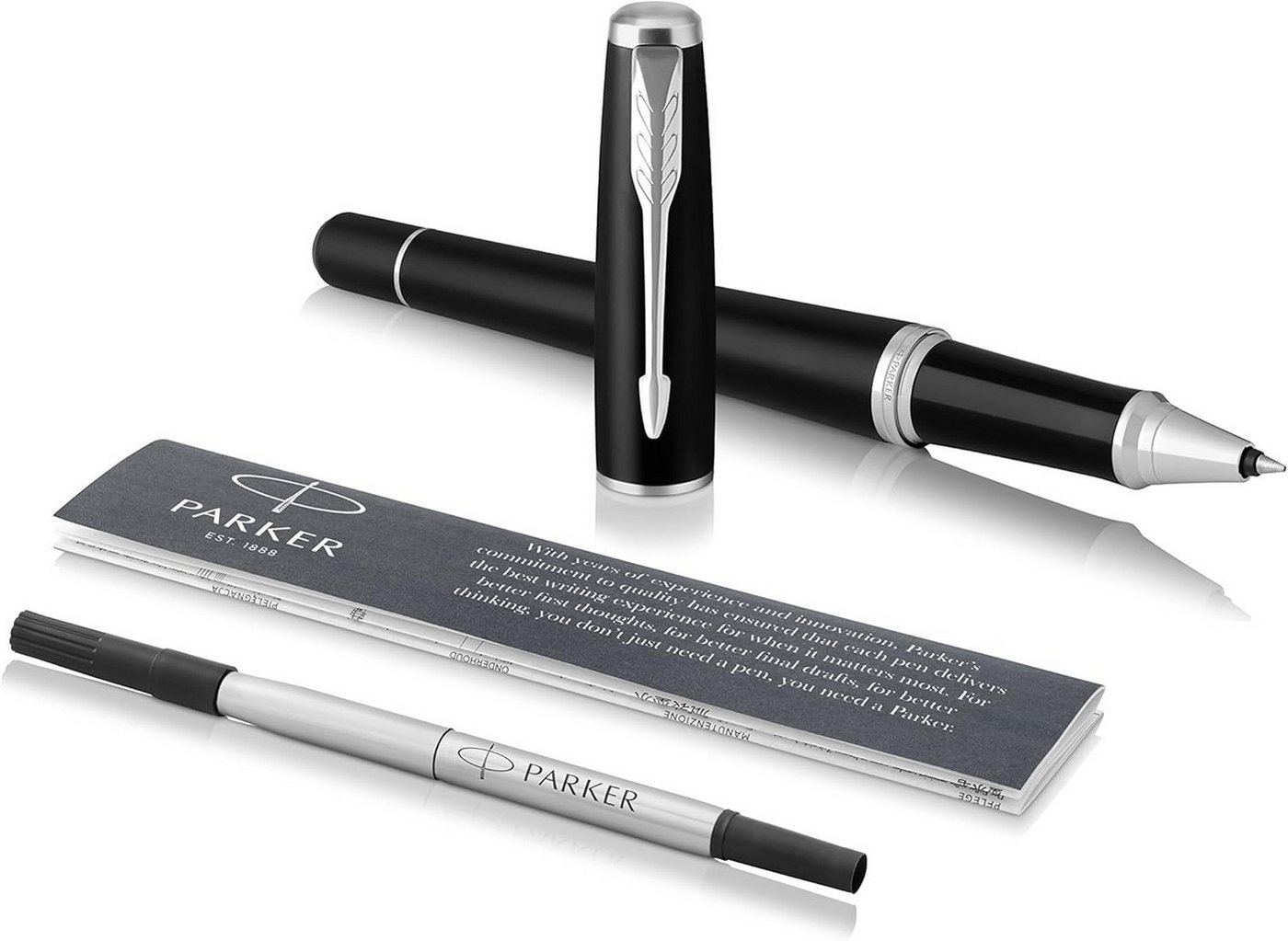 Parker Kugelschreiber Parker IM Rollerball Pen Schwarz Silber