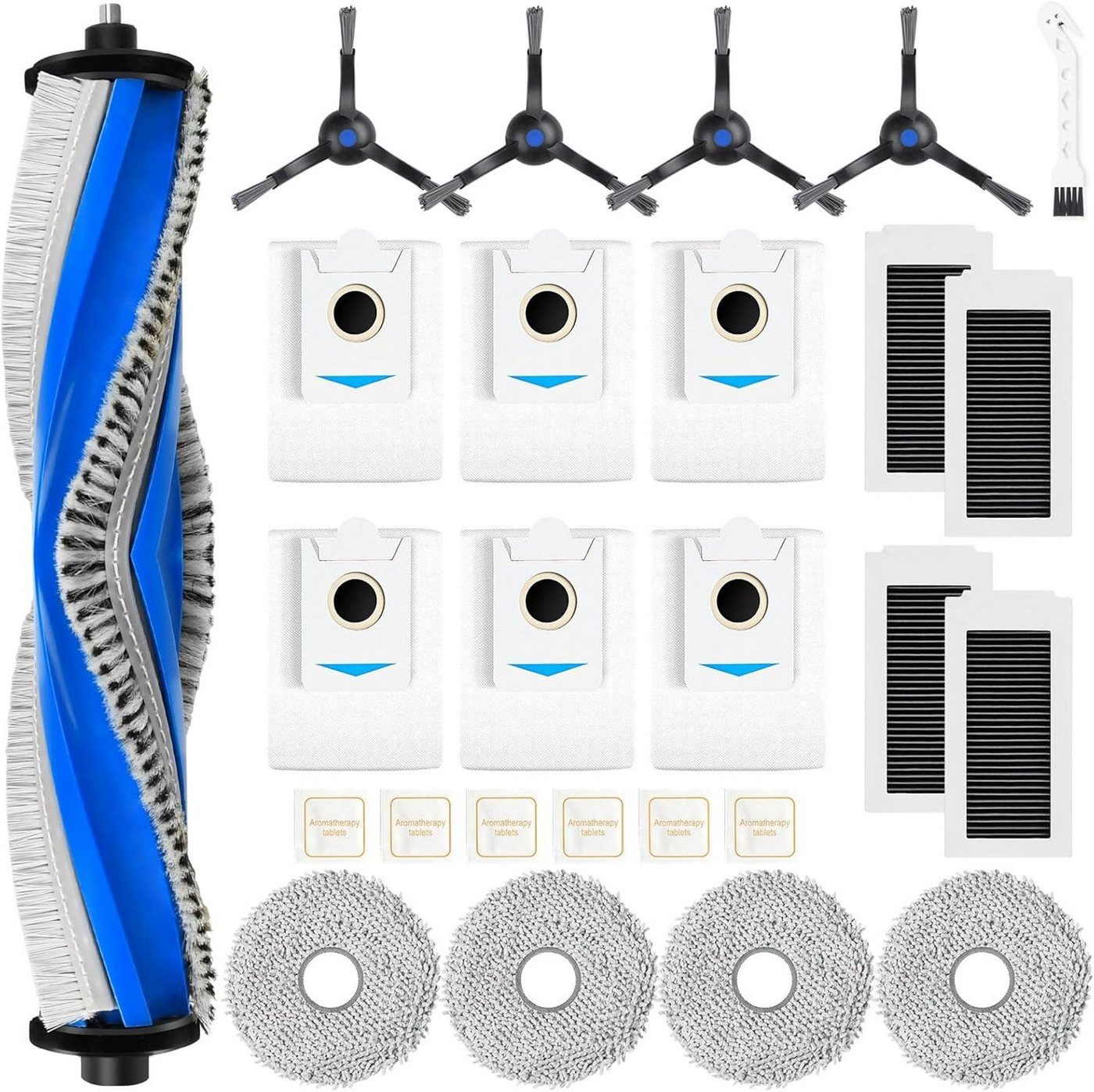 FELIXLEO Nasensauger-Ersatzteile Enthält 6 Staubbeutel 4 Mopps 4 Filter 4 Bürsten und 1 Rollbürste, 1-tlg. Bild 2
