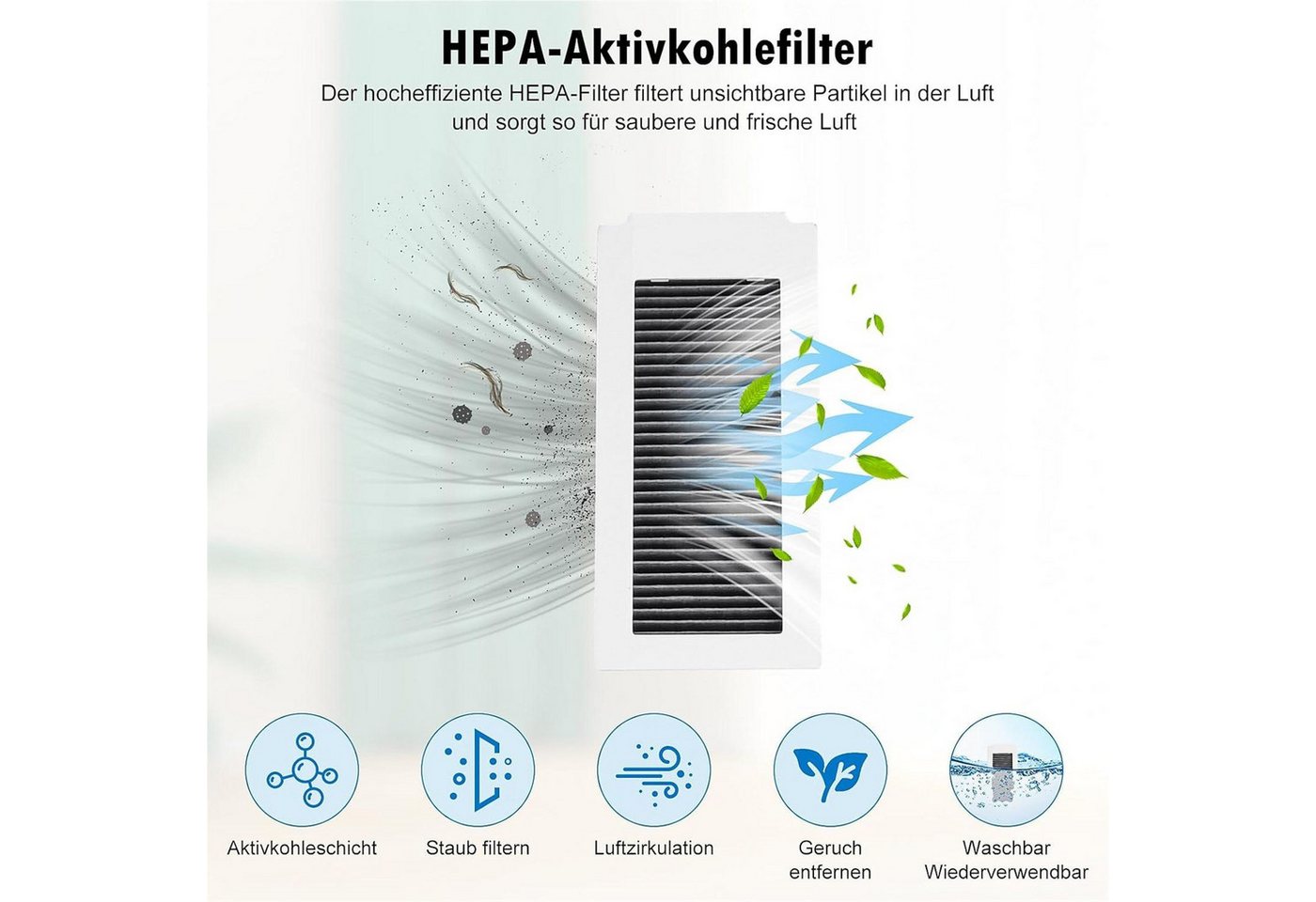 FELIXLEO Nasensauger-Ersatzteile Enthält 6 Staubbeutel 4 Mopps 4 Filter 4 Bürsten und 1 Rollbürste, 1-tlg. Bild 4