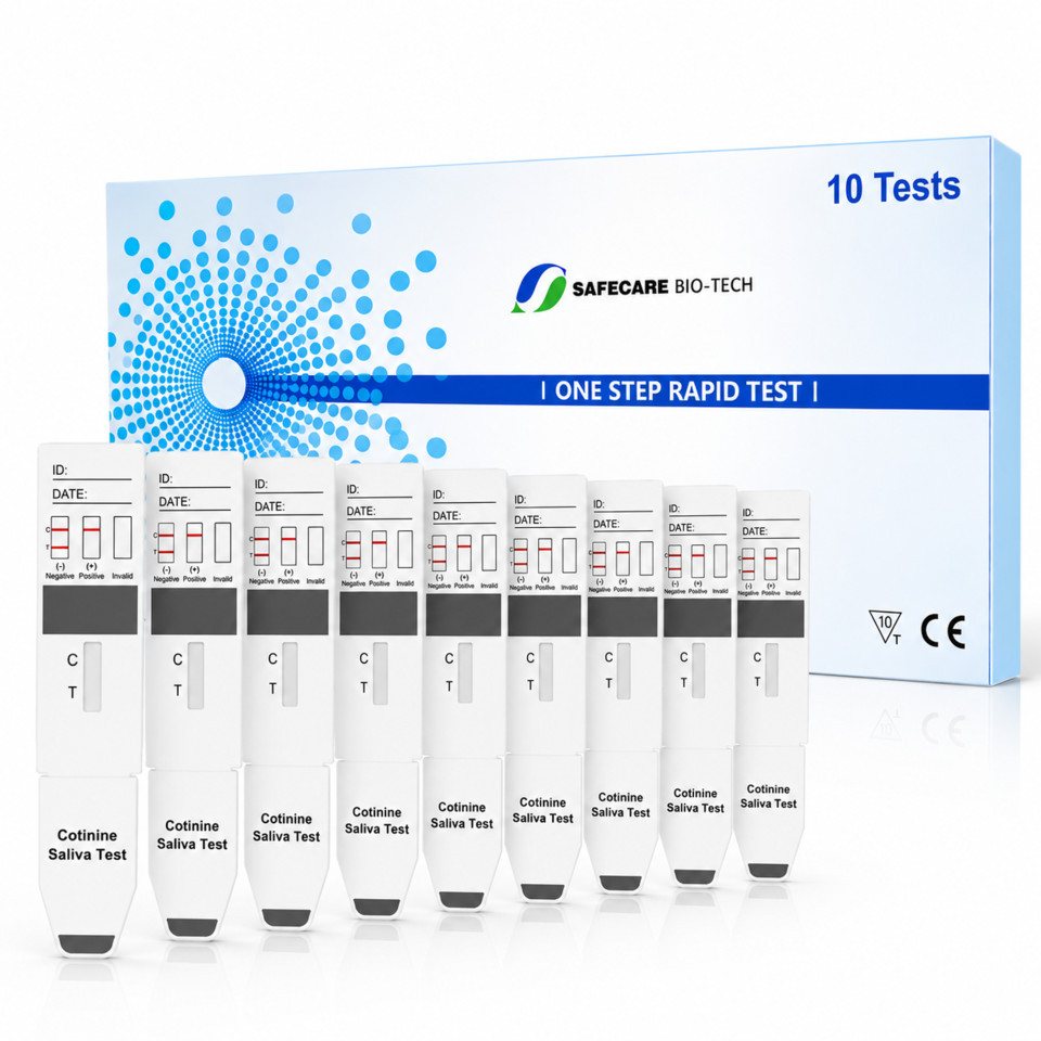 Safecare Bio-Tech Drogen-Schnelltest THC Schnelltest Speichel im Multi Pack – Cannabis Drogentest, 1 Messparameter, Schnellttest, 10-tlg., 5 steril verpackte Schnellttest, Speicheltest Bild 3