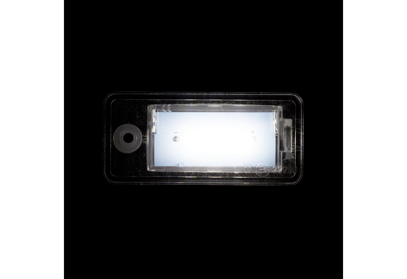 LLCTOOLS KFZ-Ersatzleuchte LED Kennzeichenbeleuchtung Auto, E-geprüft mit geringem Verbrauch, Plug and Play, 2 St., 18 SMD, kaltweiß, 6000K, für Audi A3 8P A4 B6 B7 A5 A6 4F Q7 SET Bild 5