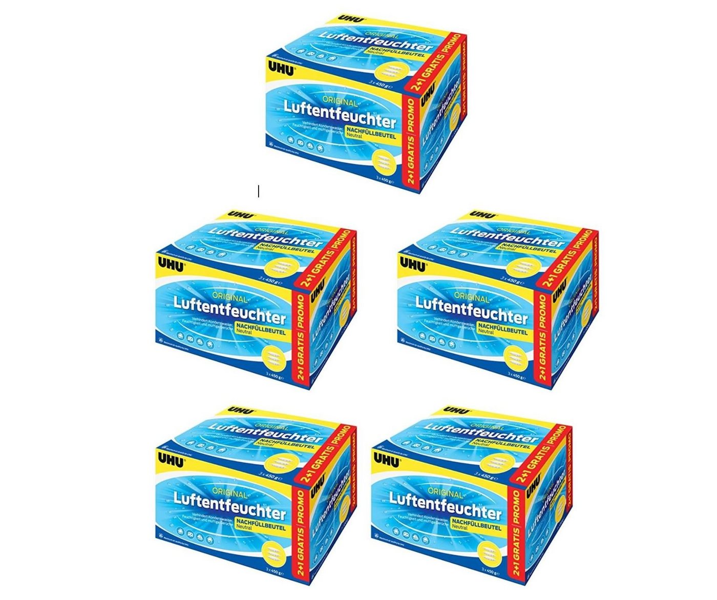 UHU Luftentfeuchter-Nachfüllpack UHU 47135 Luftentfeuchter Nachfüllbeutel 15x450g